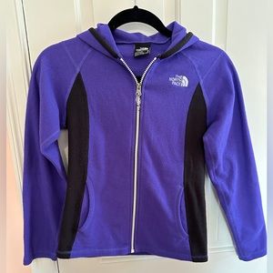 North Face full zip fleece, girls size M
